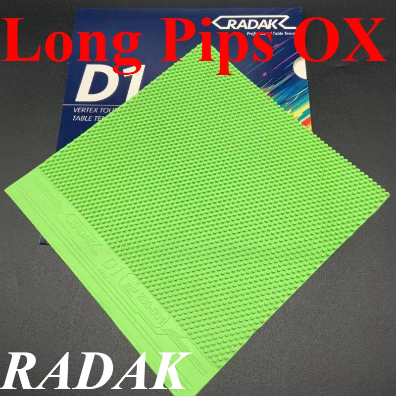 Super Soft Medium Particle Long Pips Radak D1 Long Pimples Table Tennis Rubber OX Ping Pong Rubber Without Sponge ITTF Approved