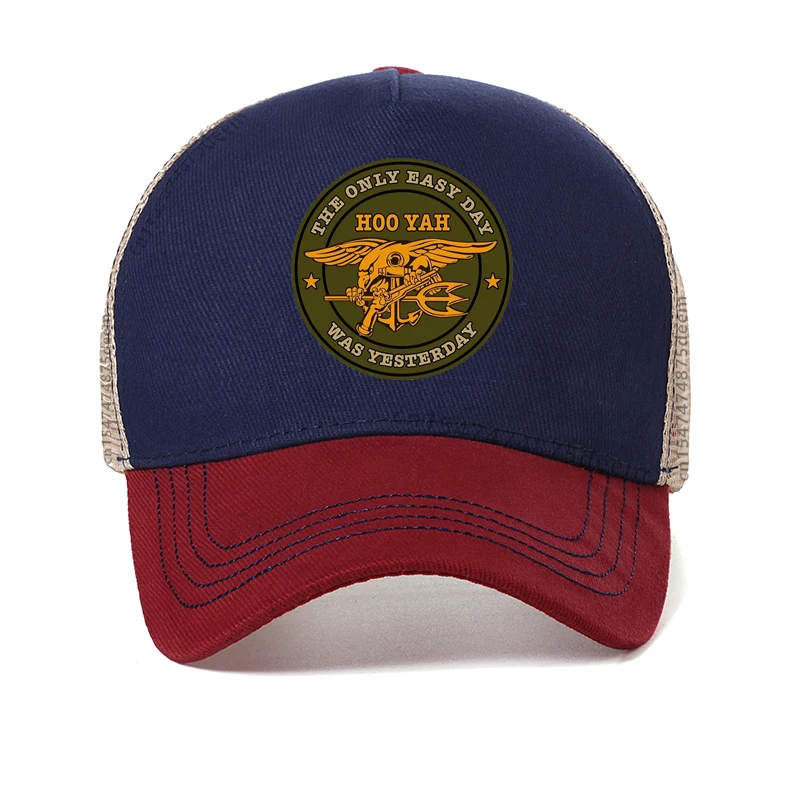 Casquette de baseball de l\'équipe USA Sea Land Air Of Seal, chapeau militaire du département Challenge de la marine, chapeaux d\'été en maille