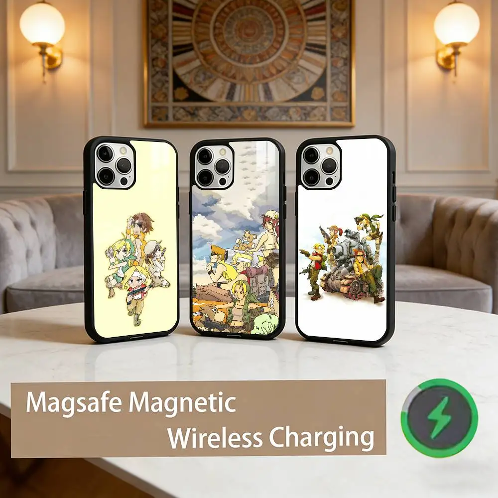

M-Metal-I S-Slug Game Phone Case For iPhone17,16,15,14,13,12,11 Plus,Pro Max Magnetic For Magsafe Wireless Charging