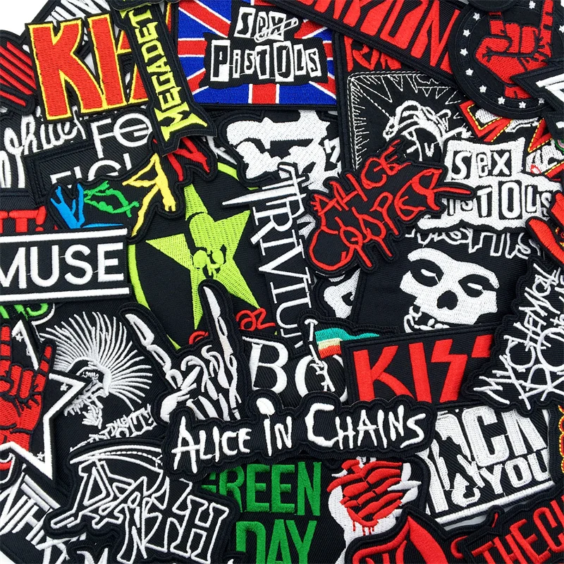 Punk Rock Music Band Embroidery Patches DIY Applique Sewing Supplies Decorative Badges Classic Nostalgia MUSIC