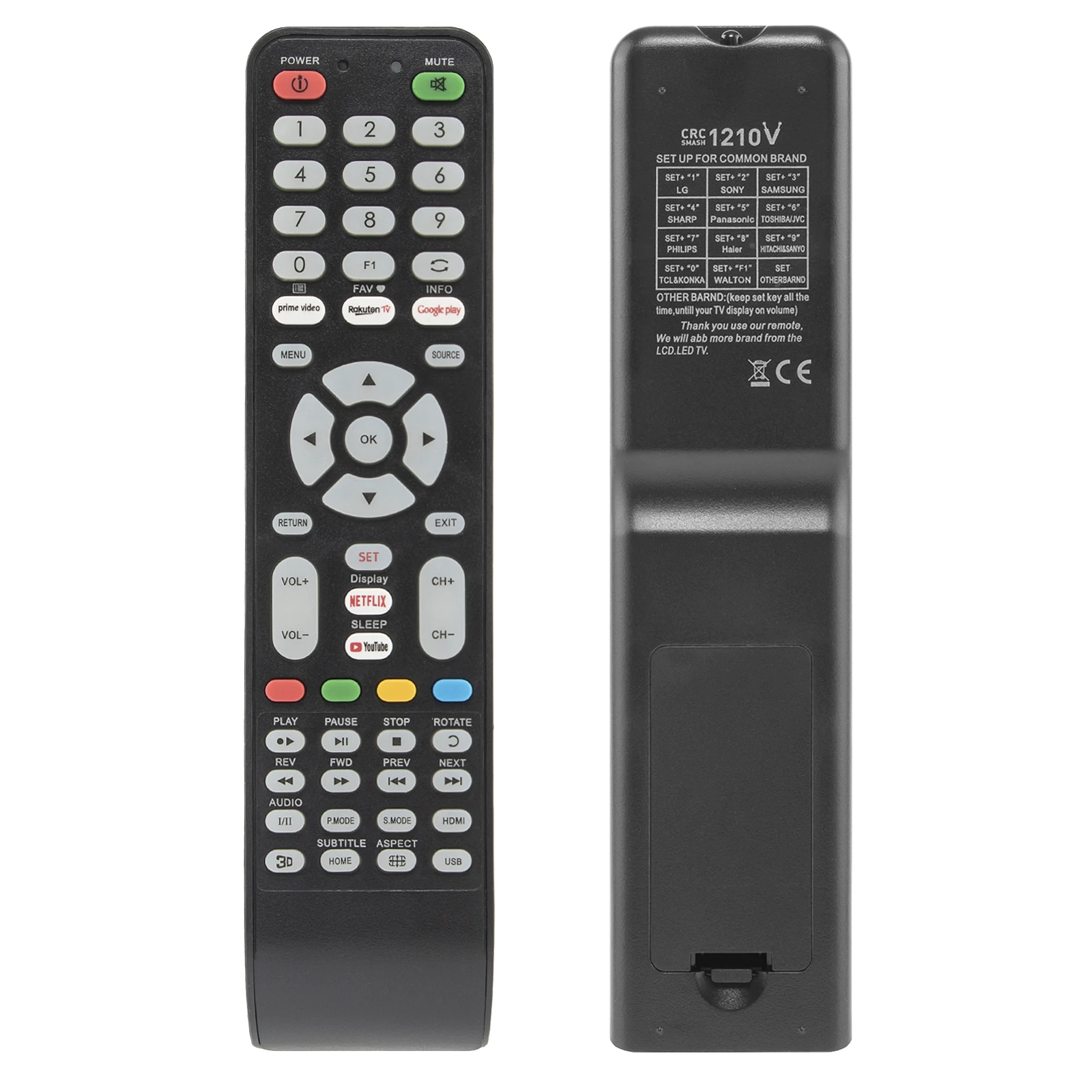 Universal TV Remote Controller for Y67 Y345 XY-B01 HBT02 Sonic MYONE Hisense Y257 EN-30303D Bbk EN-31603B ISTAR-1097 ISTAR-1077