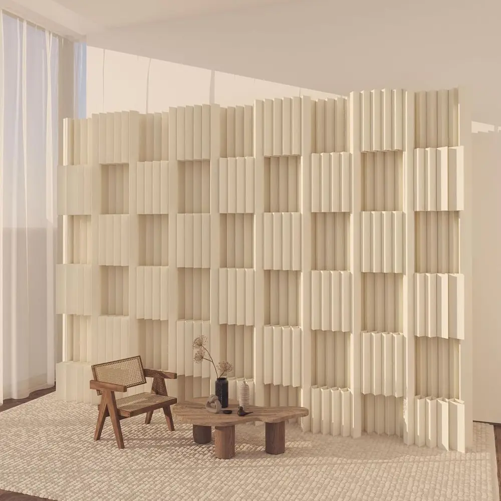 

Adjustable Privacy Wall Panel Divider, Portable Room Partition for Noise Reduction and Leisure Space (White, H70.9 x L78.7)
