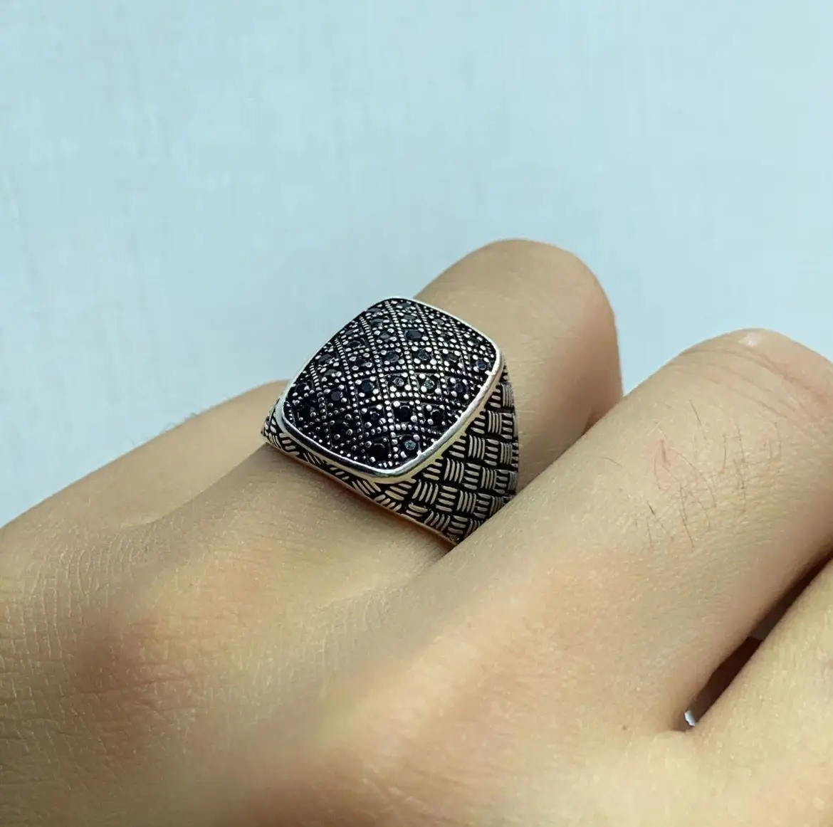 

Stylish Men's Sterling Silver Ring – Premium Ethnic Design, Luxe & Masculine