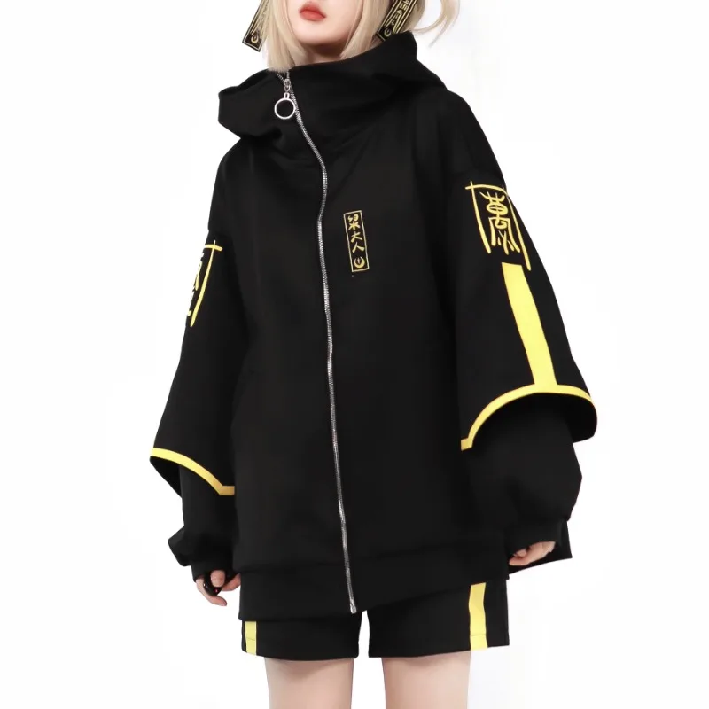 Special Fashion Design Luminous Craft Long Sleeve Loose Sweatshirt Coat Clothes Women Shorts Top Suit  Aesthetic Oversize Hoodie