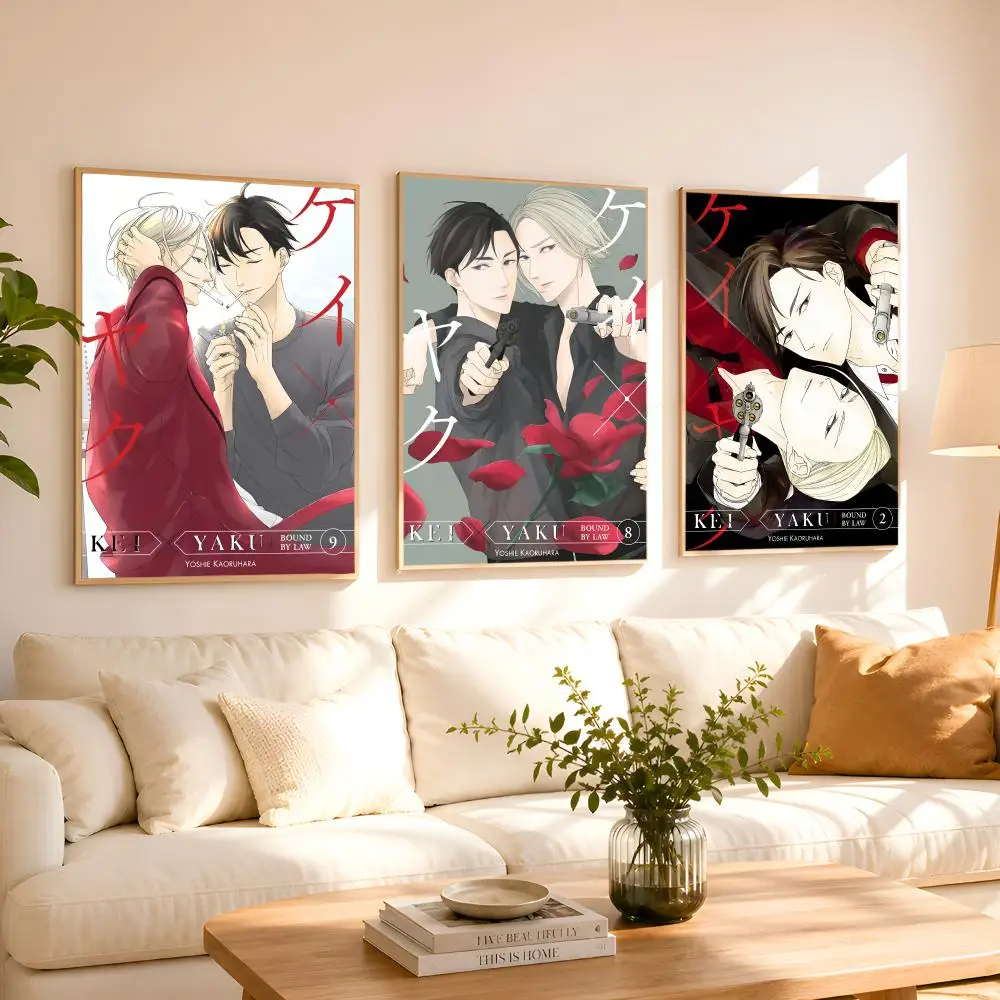 Kei X Yaku Bound By Law Poster 1PC HD Matte Peel And Stick Wall Decor For Bedroom Living Room Dorm Office