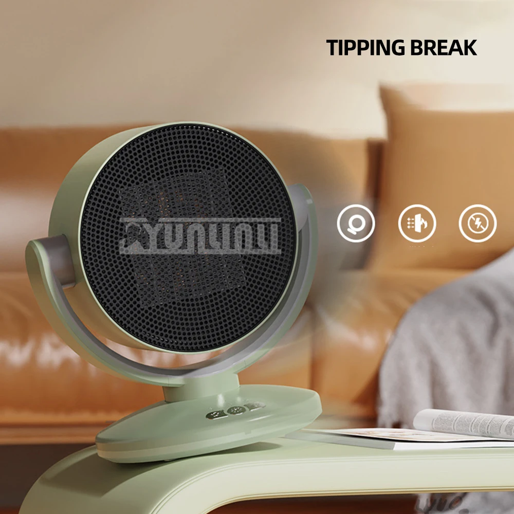 1800W Electric Heater Household Portable Warm Air Blower Heater Cooling and Heating Dual-use Shaking Head