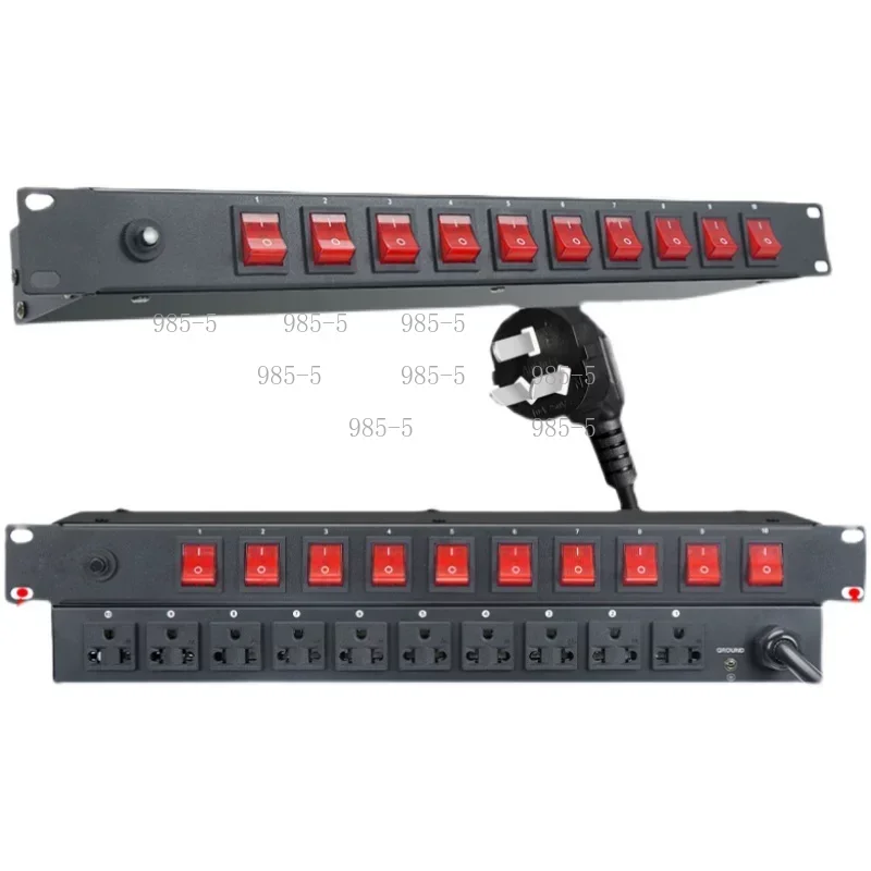 V8  Outlet Power Sequencer 10A 6000W Rack Mount Pro Audio Digital Power Supply Controller