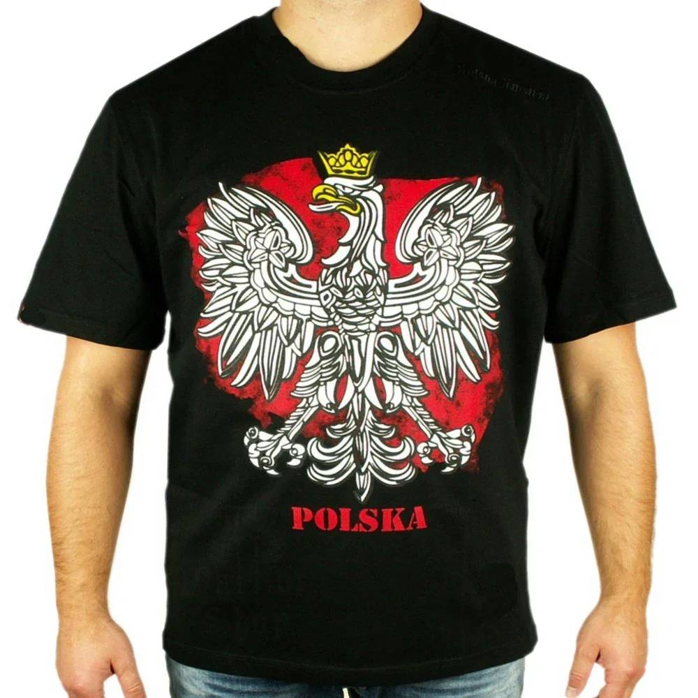 

Polska Polish Eagle Emblem T Shirt Short Sleeve Casual 100% Cotton O-Neck Summer Mens Tshirt