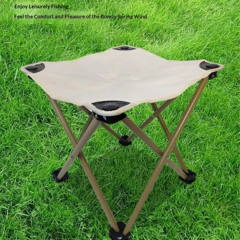 Tragbarer Klappbarer Campinghocker mit Robustem Stahlrahmen und Strapazierfähigem Oxford-Sitz für Freizeit, Strand, Wandern, Angeln, Picknick – Detail 3