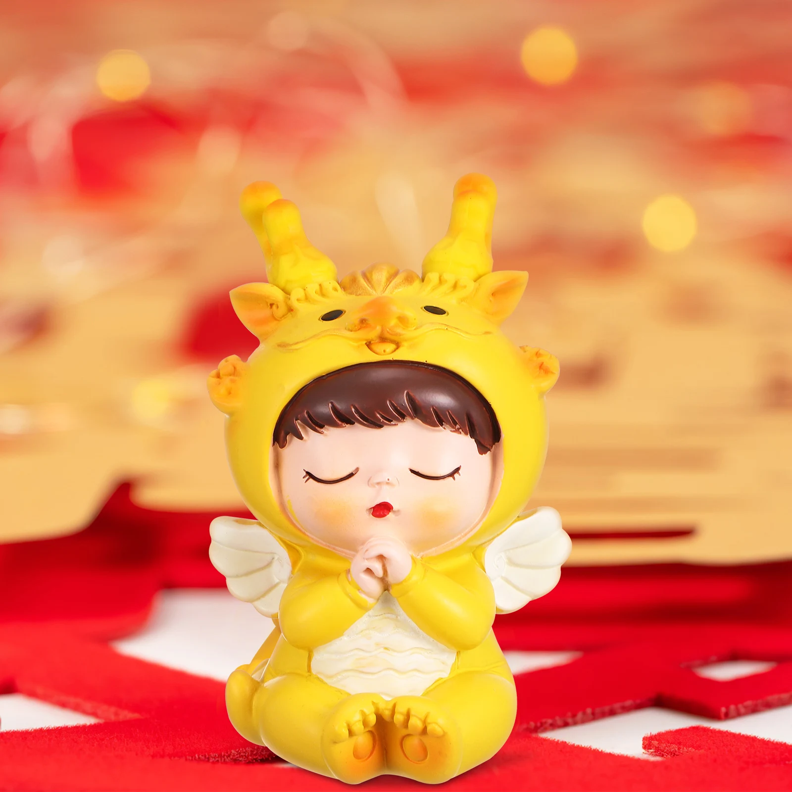

2 Pcs Ornaments Cake Decorations Zodiac Figurine Resin Statue Desktop