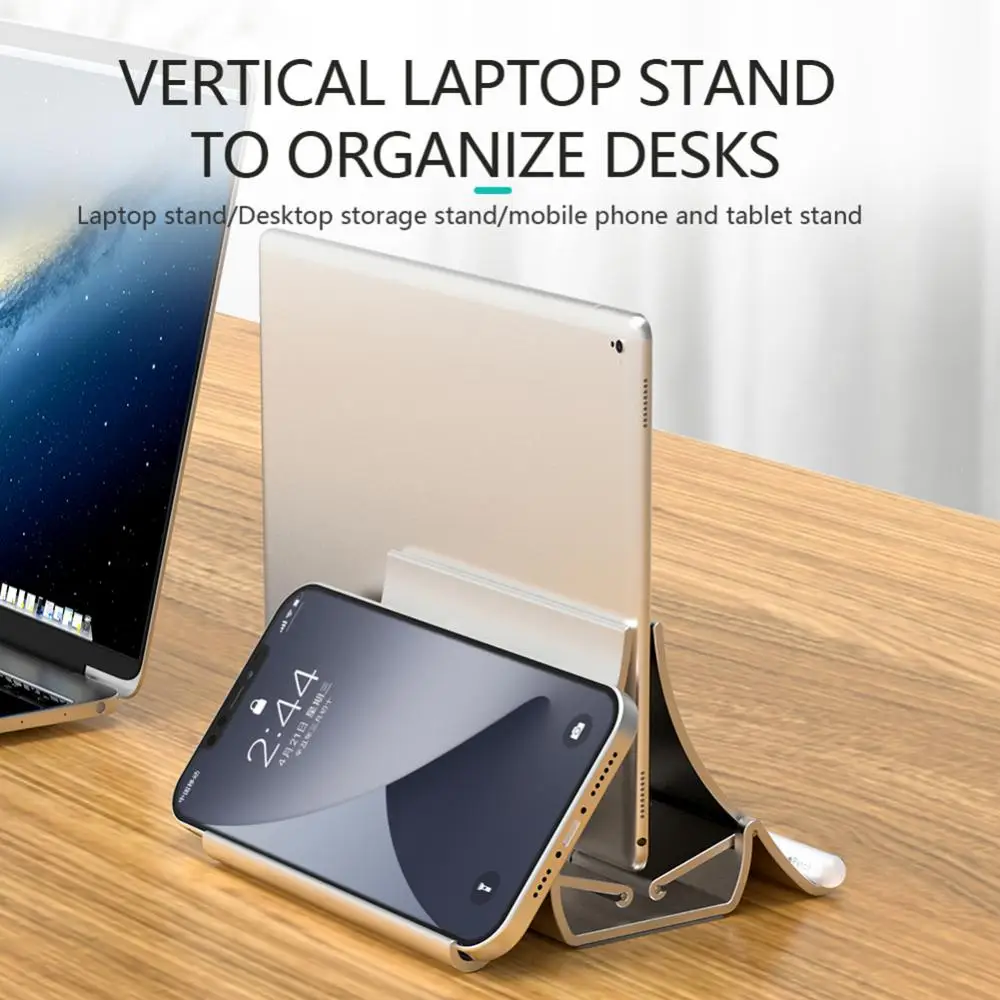 Non-slip Multi-function Gravity Tablet Bracket Home Office Notebook Universal Vertical Space Saving Storage Holder Mobile Phone