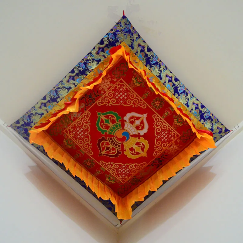 Wholesale Buddhist supply Buddhism family Temple Embroidery table Altar ceiling Buddha upper part Cover cloth draperies
