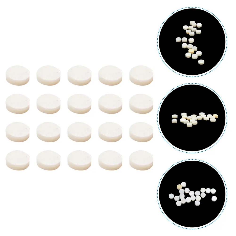 

20 Pcs Musical Instrument Guitar Tone Guitars Inlay Dots Markers Shell DIY Fretboard Sticker