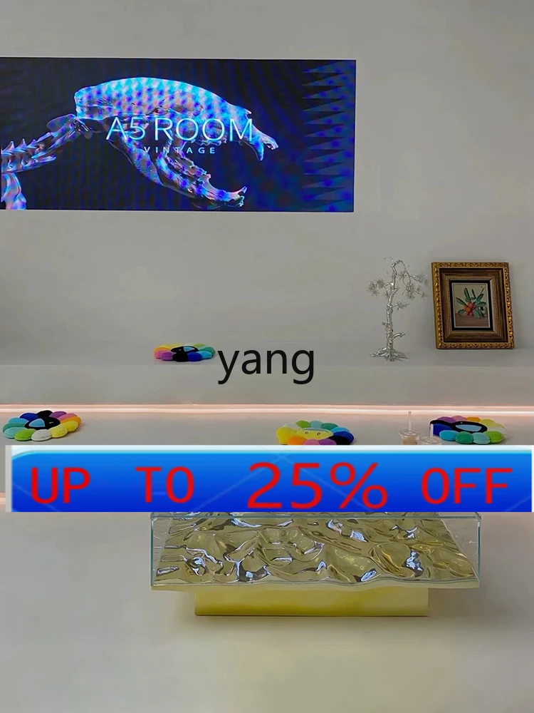 

CX household living room water corrugated fiberglass coffee table acrylic crystal table furniture