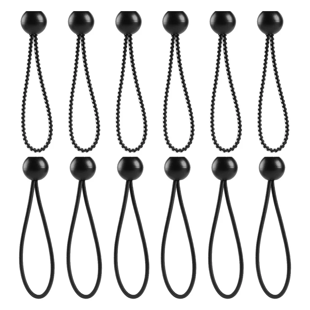 

12Pcs Outdoor Tent Ball Clips Binding Cords Heavy Duty Elastic Rope for Camping Fixing Ropes Storage Straps Outdoor Camping Rope