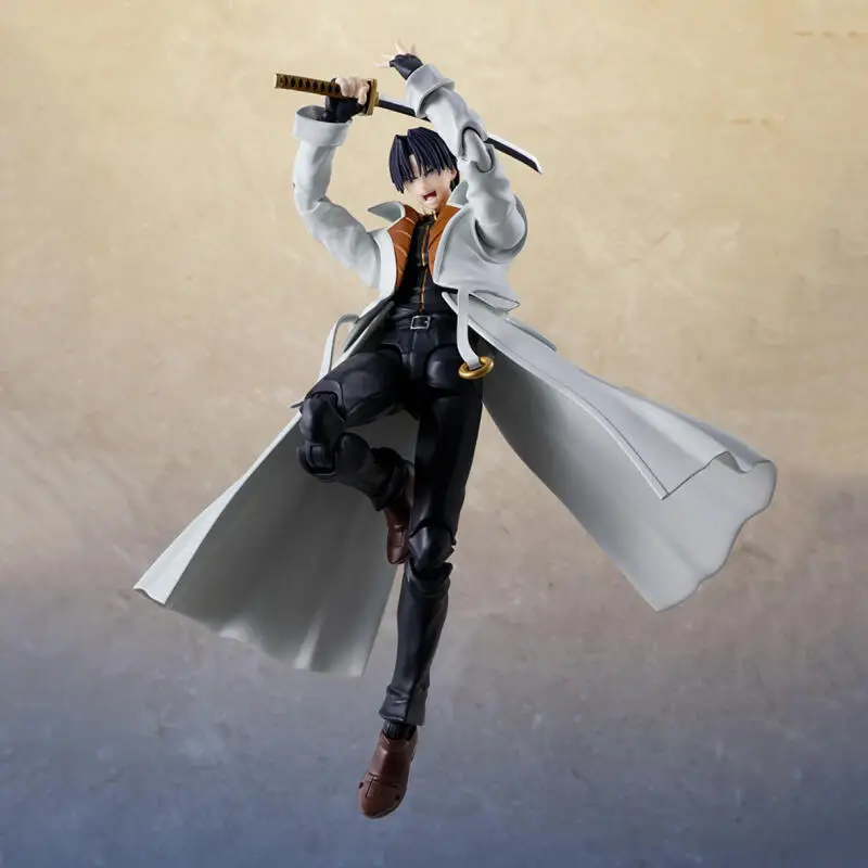 بانداي حقيقية روروني كينشين أطقم منمذجة شخصيات كرتونية SHF Shinomori aoshi عمل الشكل جمع نموذج لعب الأطفال الهدايا