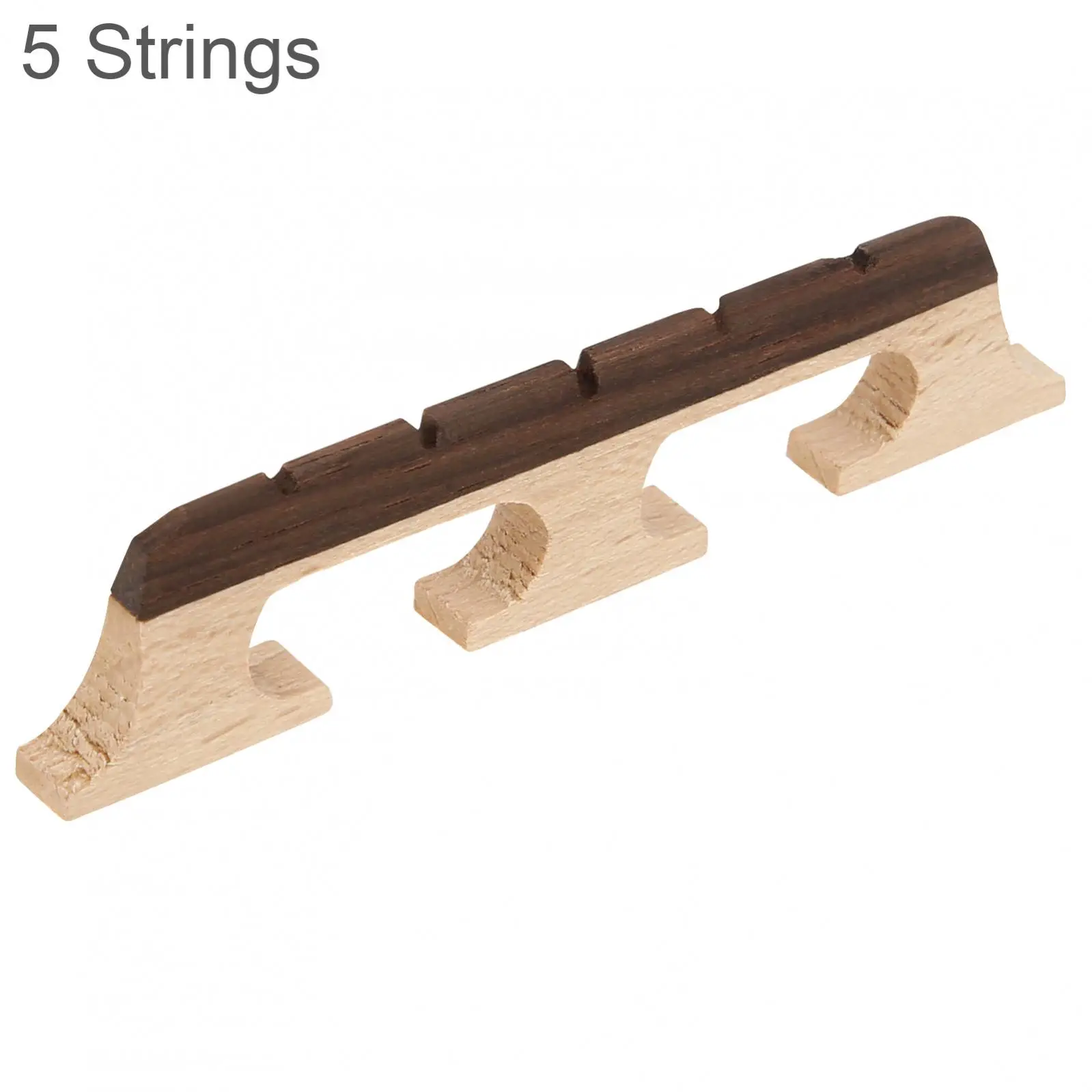 4 / 5 / 6 Strings Maple Ebony Standard Banjo Bridge, Wooden Banjo Saddle for Stability and Clear Tone Transmission