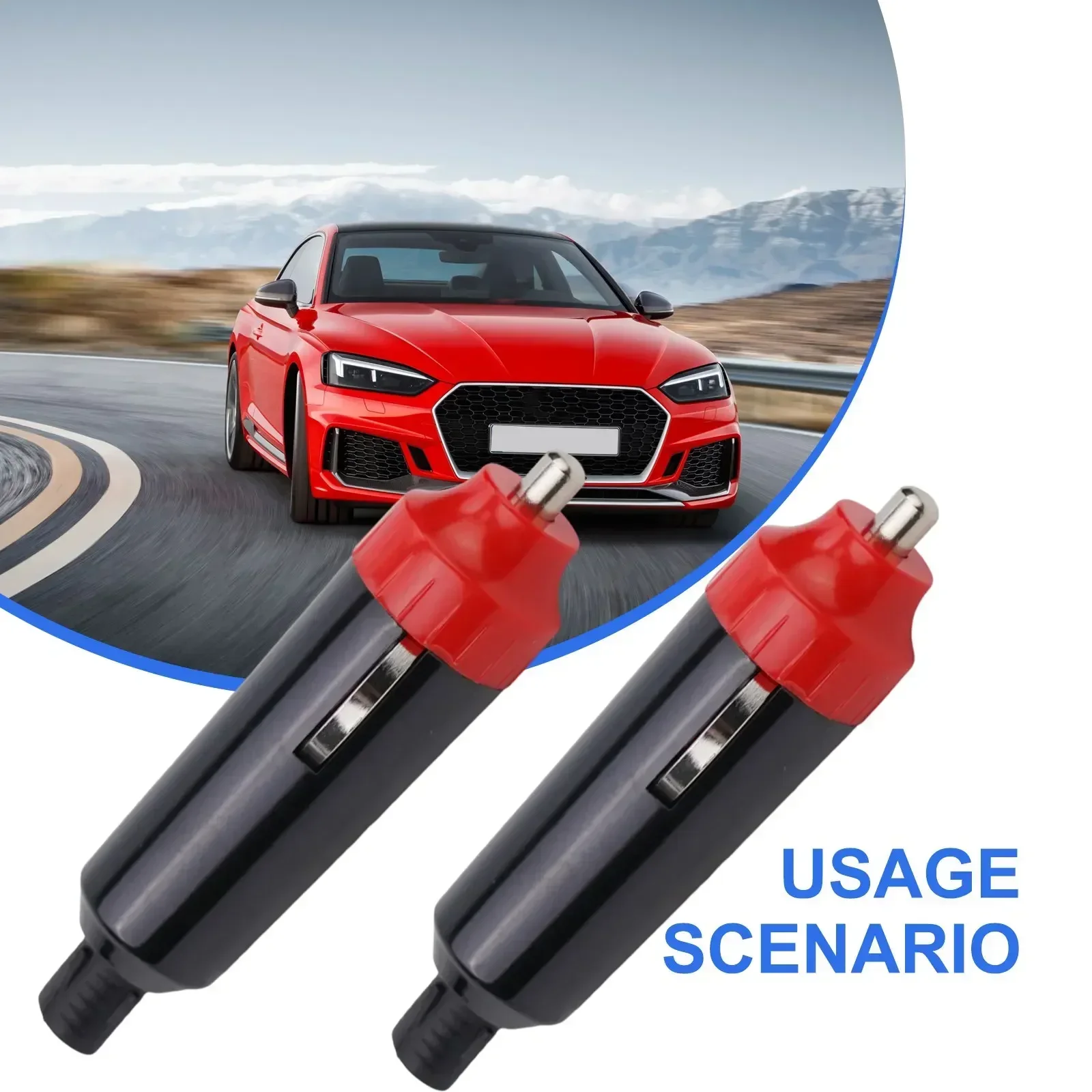 universal car cigarette lighter 2Pcs DC 12V 24V Car-Cigarette-Lighter Socket Plug Connector Waterproof Male Car  Socket Plug Connector Car Supplies