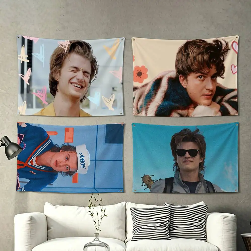 Actor Joe cool Keery  Flags for Bedrooms Home Decor Items Outdoor Decors Garage Decoration Flaga