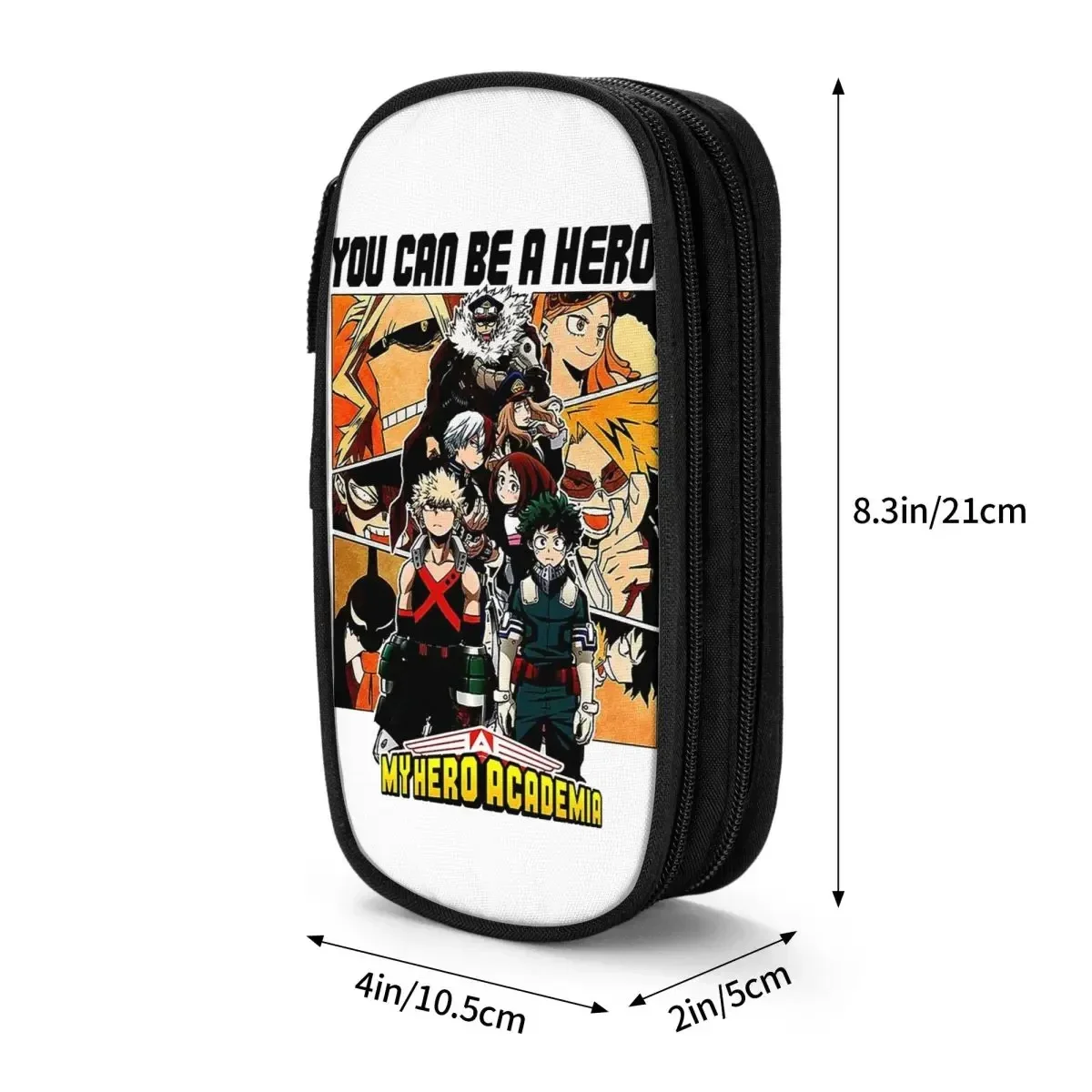 Large-capacity Pencil Case My Hero Academia You Can Be A Hero School Accessories Double Layer Pencil Box Women Makeup Bag Gift