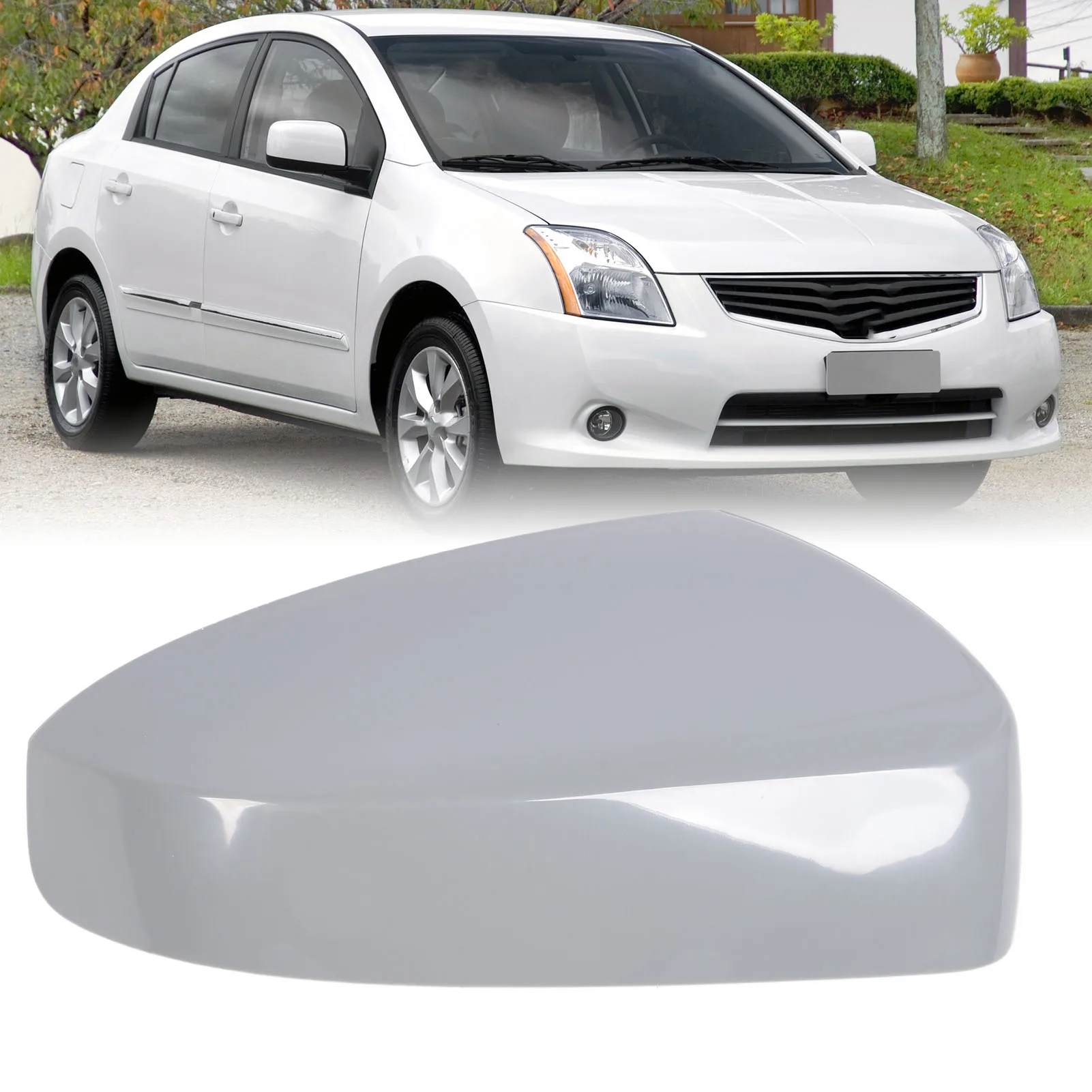 

Car Side Rearview Mirror Cap Wing Mirror Cover snap in installation Scratch Resistant Replacement For Sentra 2007 To 2012