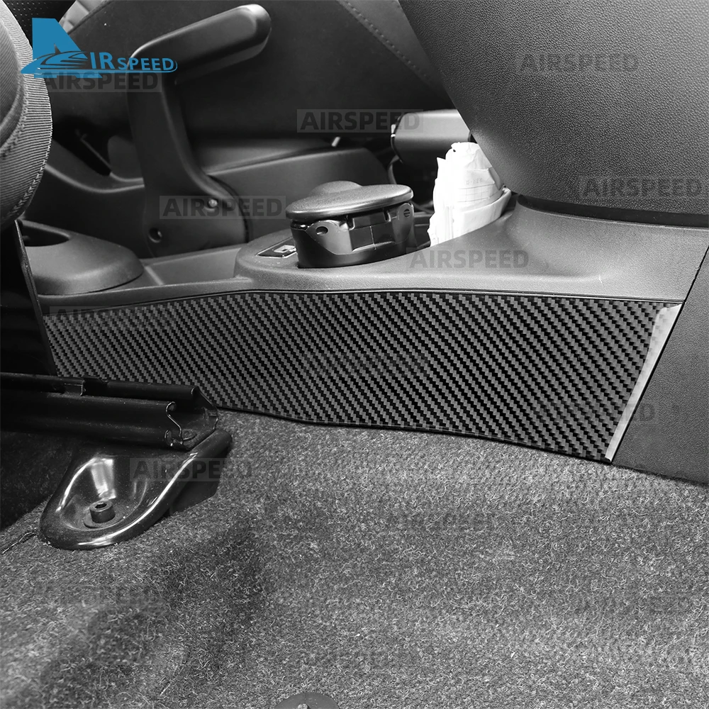 Soft Carbon Fiber Gear Shift Cup Holder Side Panel Trim for Fiat 500 2016 2017 2018 2019 2020-2024 Abarth 595 695 Accessories view 2