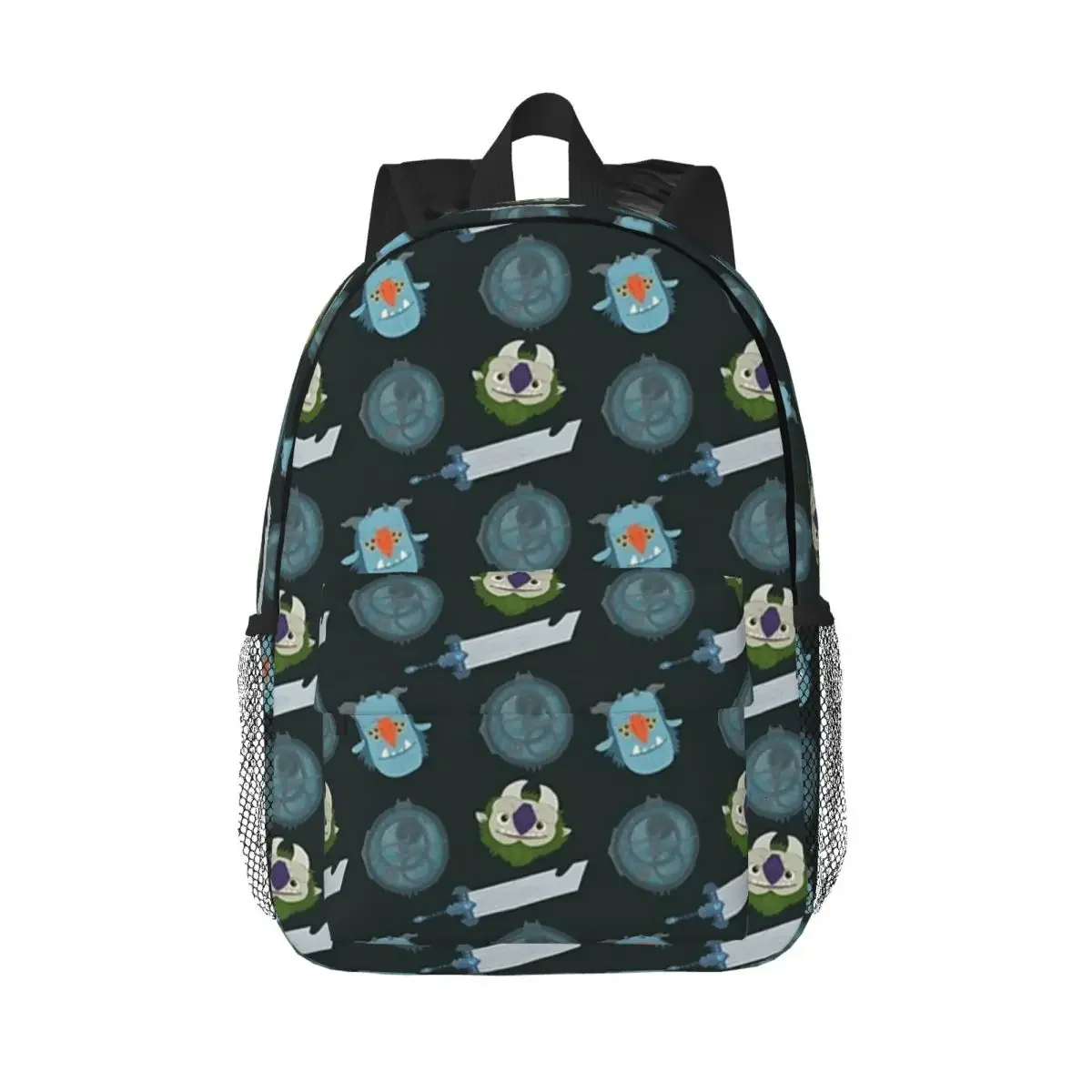 Trollhunters Repeating Pattern Backpack Teenager Bookbag Cartoon Students School Bag Laptop Rucksack Shoulder Bag Large Capacity