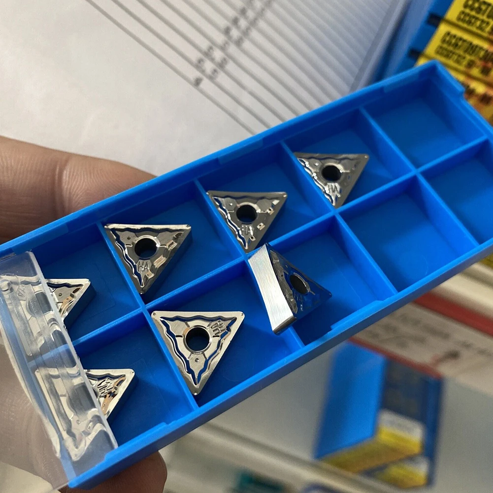 

Carbide Turning Inserts TNMG160408HA H01 10pcs for CNC Lathe Aluminum Alloy Processing with Stable Chip Breaking