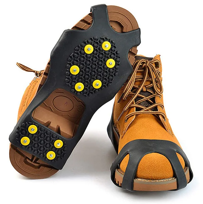

High Quality Winter Safety Footwear Ice Snow Grip Anti Non slip Cleat 10 Steel Studs Crampons