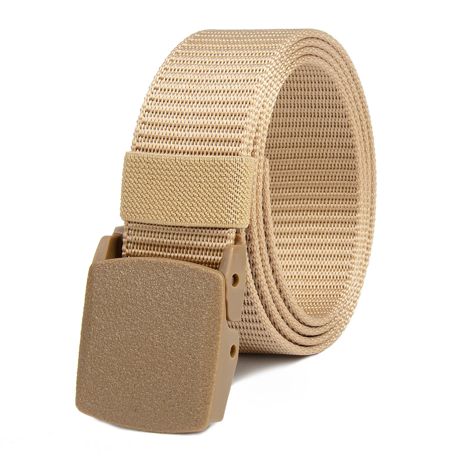 Nylon Woven Belt Male Female Smooth Buckle Trim To Fit Herringbone Waistband Travel Daily Charm Accessory Gift
