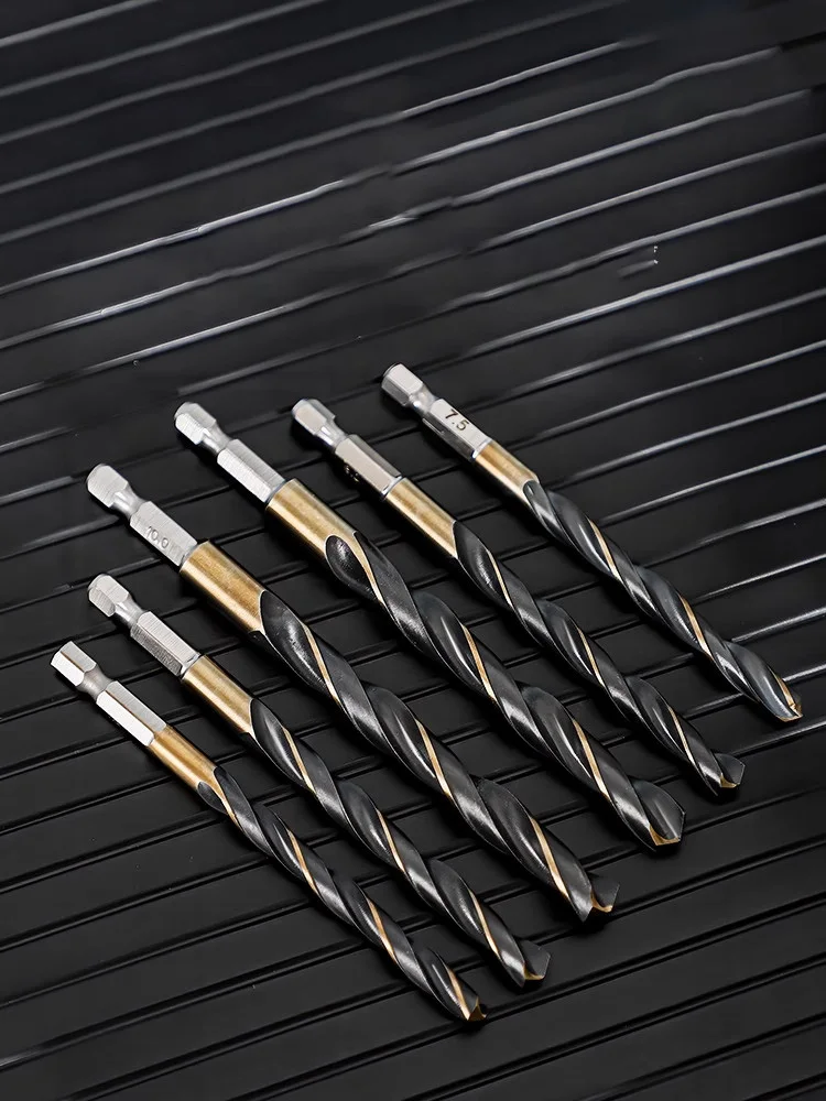 Sechskant-Spiralbohrer-Set 2-10mm HSS Kobalt Metall Holz Edelstahl Lochbohrer Kernbohrwerkzeug Handbohrmaschine – Detail 5