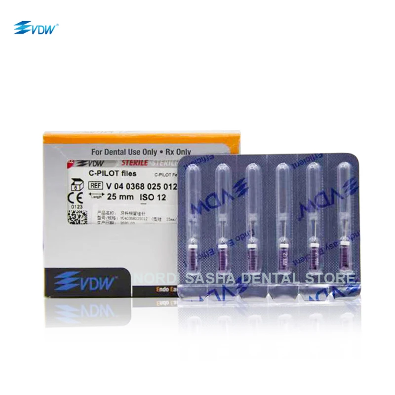 Size 6/8/10/12/15 VDW STERILE C-PILOT Files 19mm 21mm 25mm VDW C-Pilot Files Endo Files Dental Root Canal Files VDW C Pilot