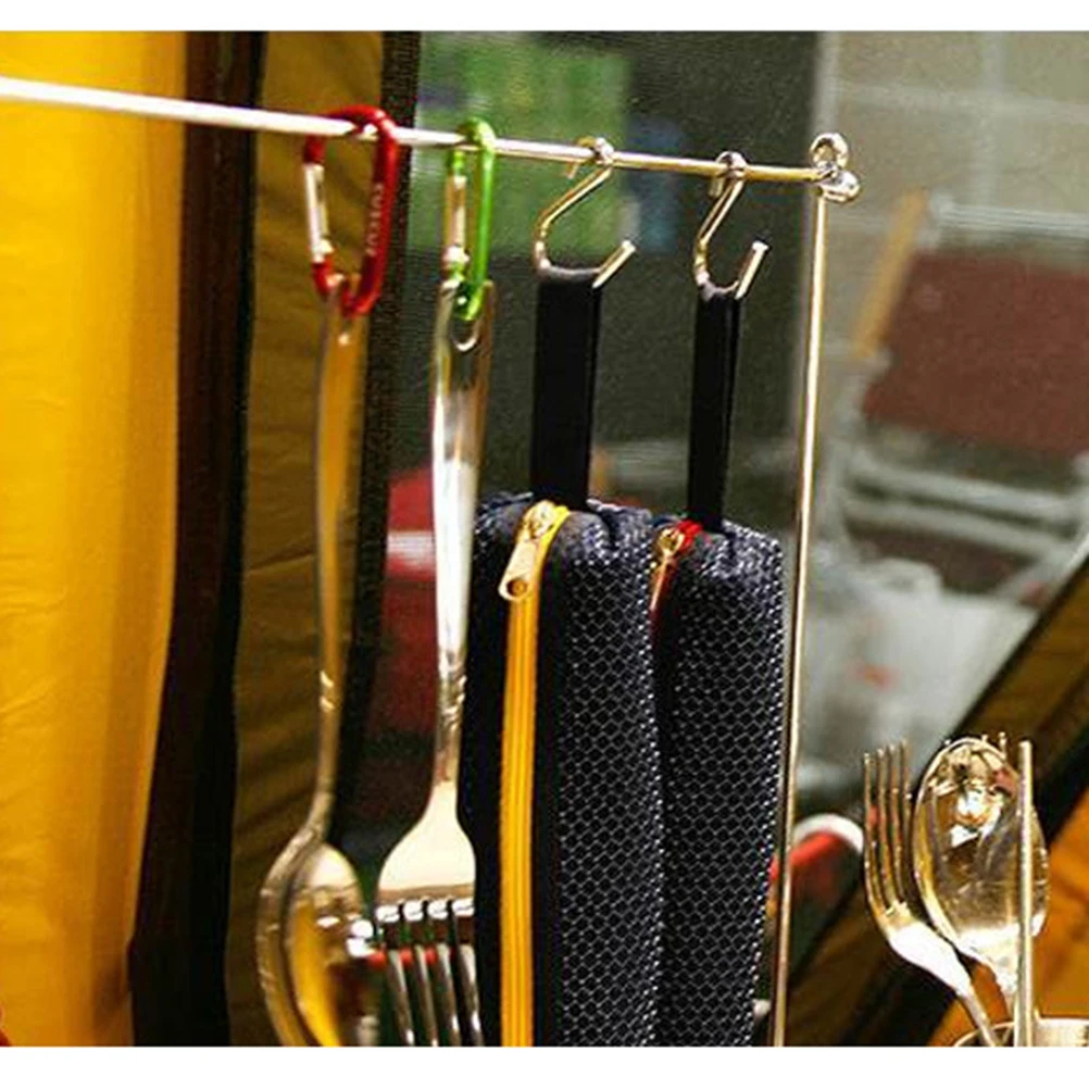 

3 PCS Chopsticks Portable Tableware Set and Spoon Camping Silverware Individual