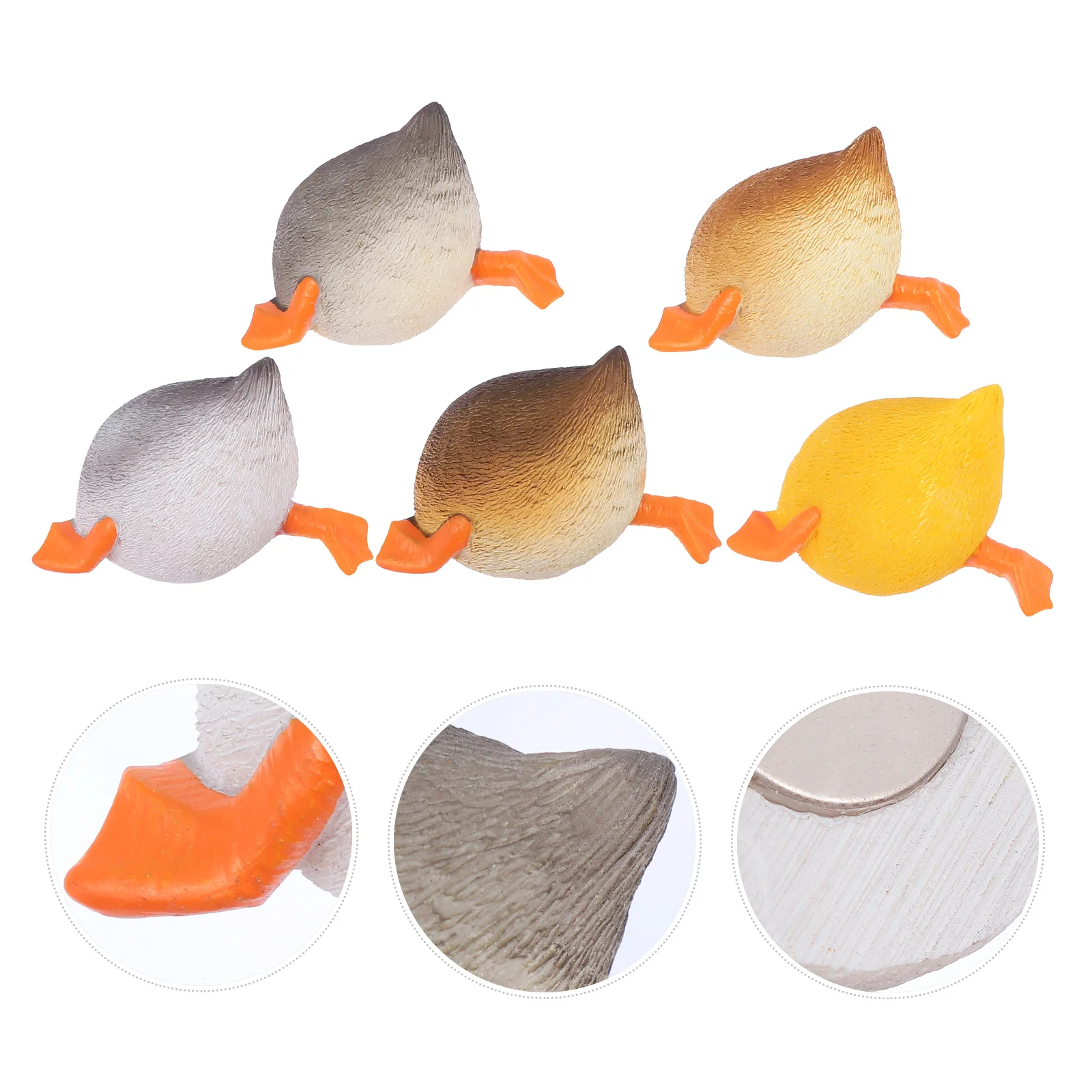 

5pcs Duck Cartoon Cartoon 3D School Office Magnet Home Office Decor Refrigerator Magnet Refrigerator Stickers Gifts