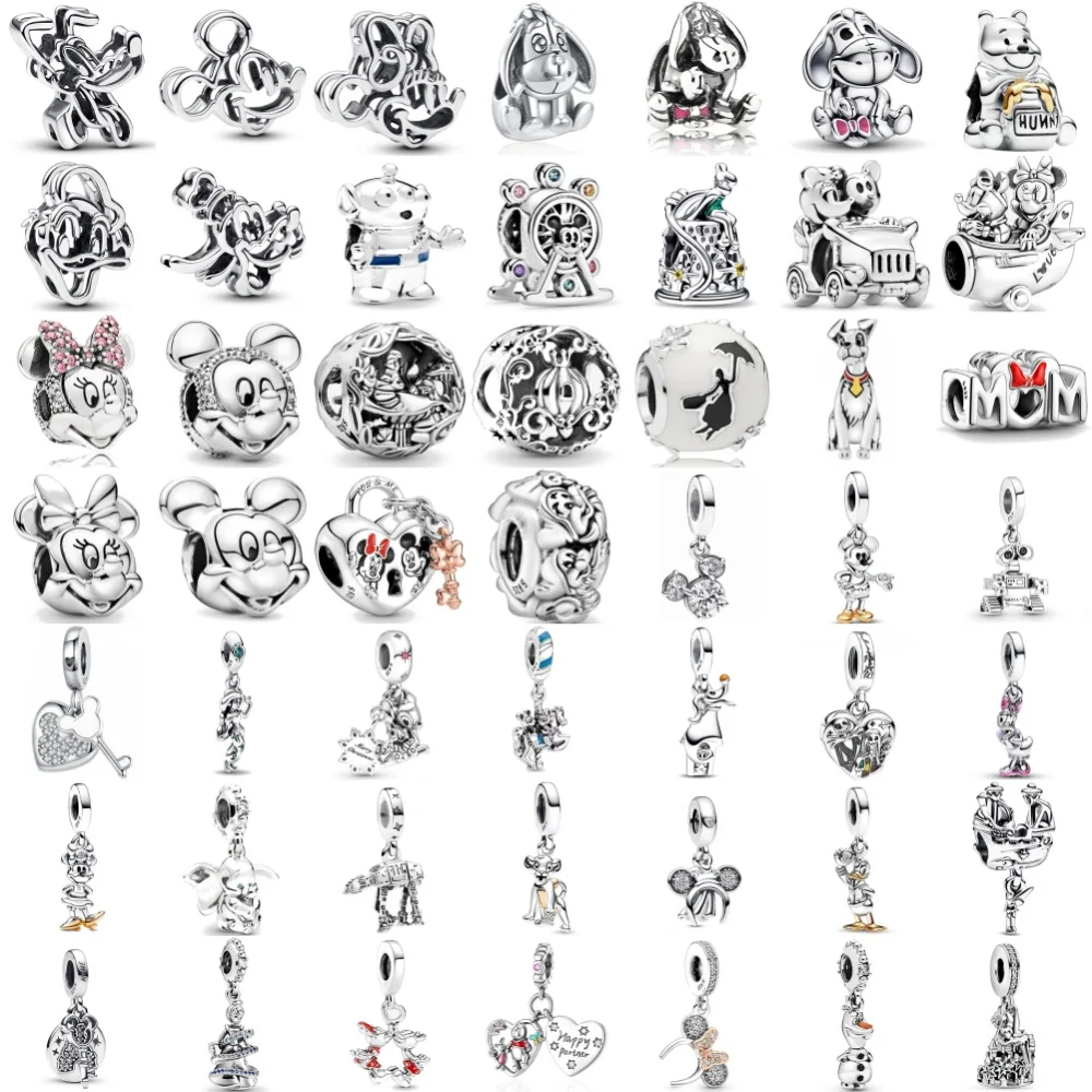 Hot Selling 925 Silver Dog,Bear Bead Mouse,Deer Pendant Suitable for European Original Bracelet DIY Accessories ExquisiteJewelry