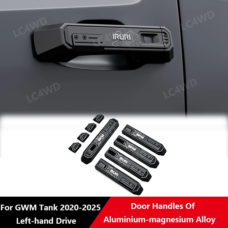 Off Road 4x4 Exterior Accessories Aerospace Aluminum Alloy Door Handle Cover Left-Hand Drive For GWM Tank 300 /400/500/700 2020+