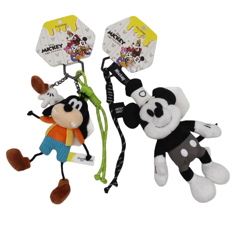 

1 шт., оригинальные плюшевые брелки Диснея, Микки Маус, Гуфи, плюшевая кукла, подвеска, мягкая сумка, украшение, мультяшные игрушки, подарок на день рождения, Рождество