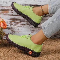 Retro Casual Shoes 2024 Autumn New Roman Soft Sole Breathable and Comfortable Multi-color Plus Size Women's Vulcanized Shoes