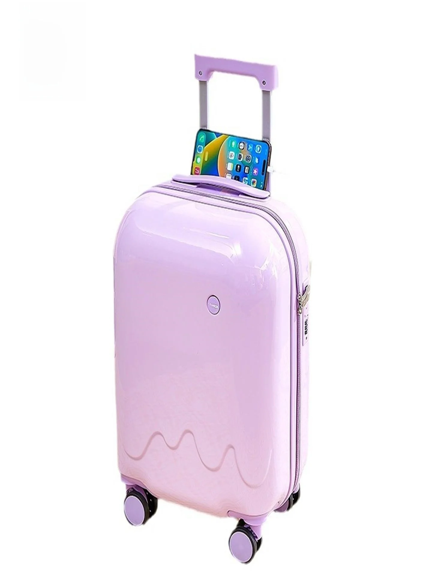

Children's Lage Carry-On Suitcase Silent Wheels Faionable Design Lightweight ABS+PC Material ex Travel Bag