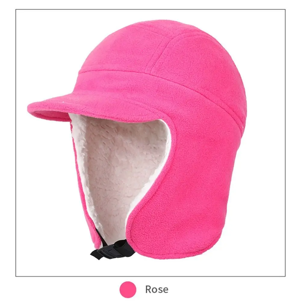 Fashion Windbreak Ear Protection Plush Cap Fleece Lining Thermal Winter Earflap Hat Coldproof Soft Ski Pullover Cap Hiking