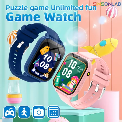 Nuevo reloj inteligente de moda para juegos infantiles pantalla HD cámara linterna Monitor de sueño alarma niños cumpleaños vacaciones regalo niño niña