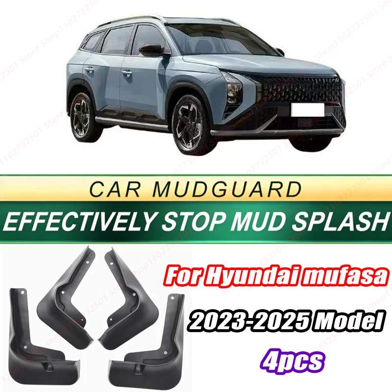 For Hyundai mufasa 2023-2025 Model 4PCS Front Rear Mud Flaps Splash Guards Fender Mudguards Auto Accessories