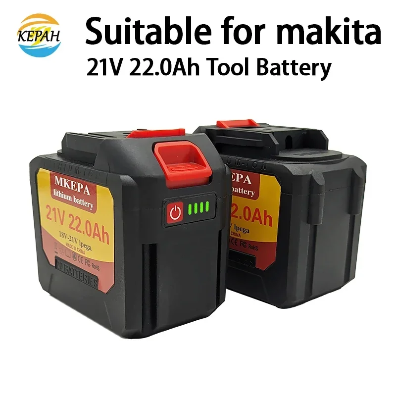 21V Lithium Tool Battery Suitable For Makita 22Ah High-power Rechargeable Battery, Electric Screwdriver, Electric Drill 22000mAh