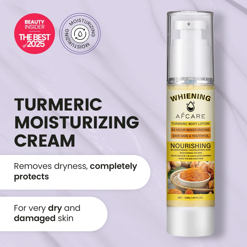 

Turmeric Whitening Body Cream Niacinamide Hyaluronic Acid Moisturizing Lightening Body Lotion Smooth Skin Care
