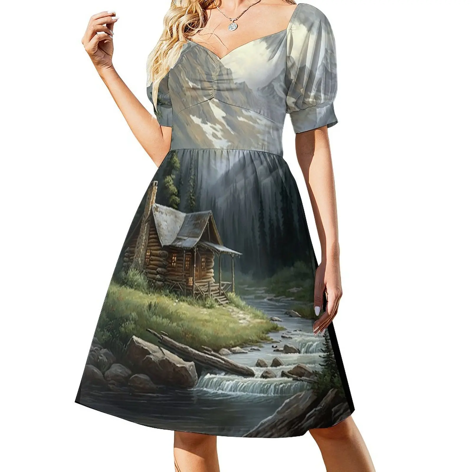 

Log Cabin - 1 Short-Sleeved Dress Clothing female luxury evening dress woman for wedding