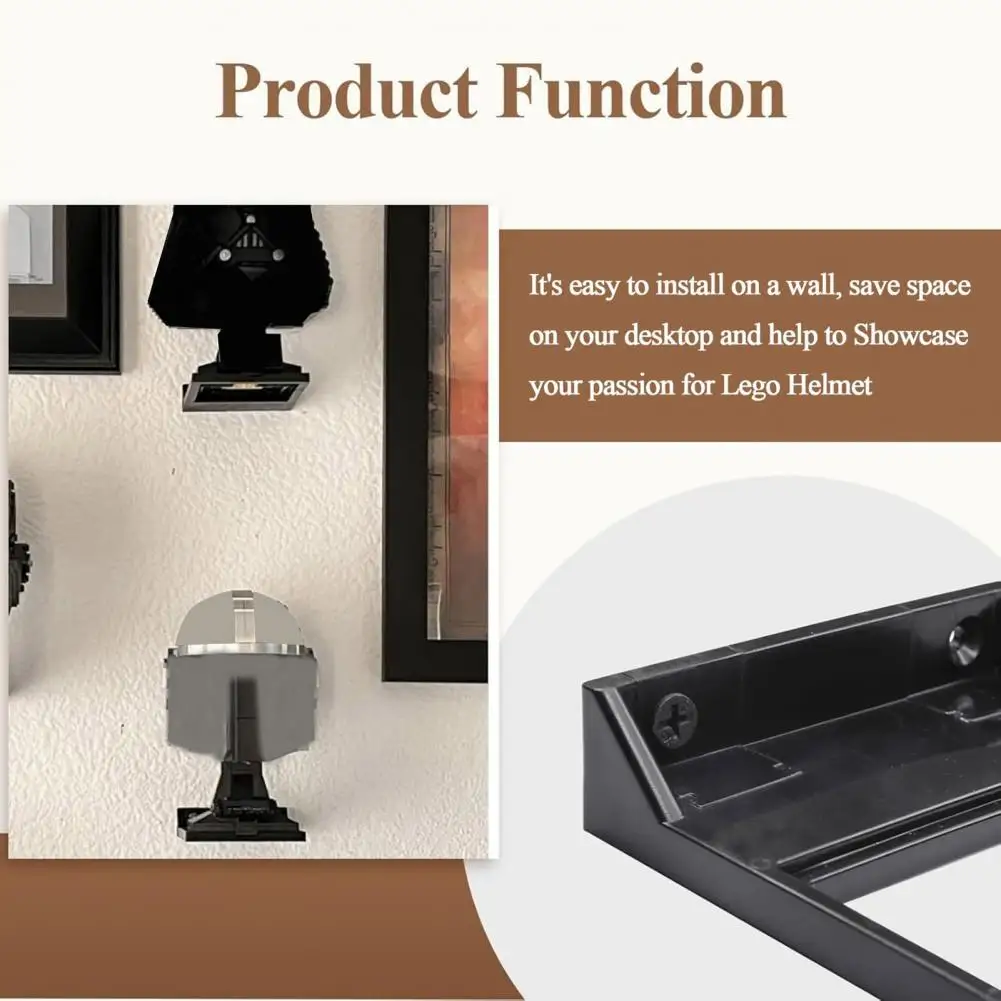 Metal Screw Helmet Mount Helmet Wall Mount Display Stand for Boba Fett Tie Fighter Stormtrooper Plastic for Easy for Helmet