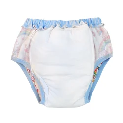 Pantaloni da allenamento per adulti in cotone impermeabile stampato cartone animato unicorno pantaloncini per neonati riutilizzabili pannolini di stoffa Underweaer mutandine pannolino