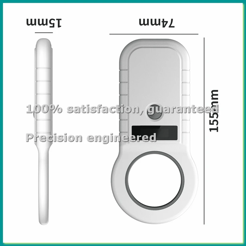 

Считыватель RFID-чипов для животных 134,2 кГц, 15-значный сканер ID питомцев EMID-B, для регистрации меток на коров, рыбу, собак - белый - TCES