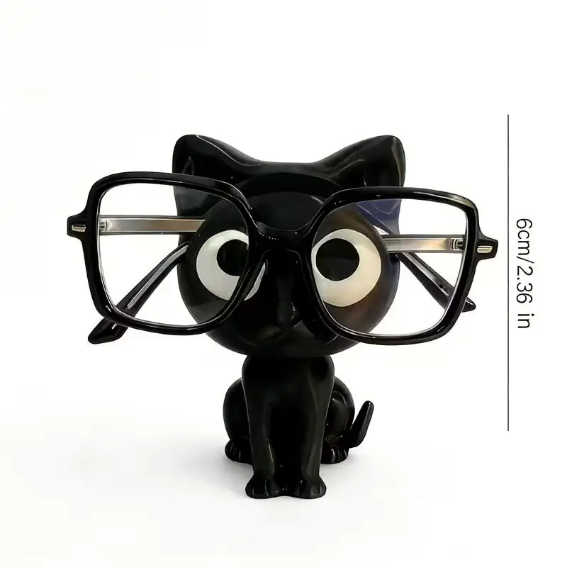 1pcs black Cat-Shaped Eyeglass Holder – for Retail Display & Home Decor, Ideal Gift, Slots Frames