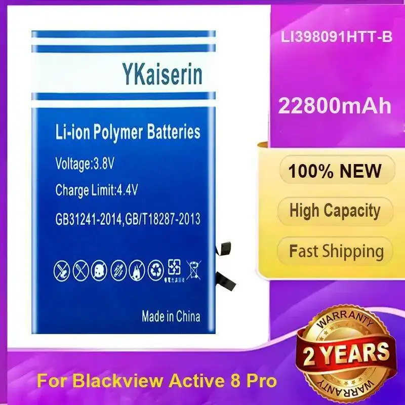 Voor Blackview Active 8 Pro Tablet Batterij LI398091HTT-B 22800 Mah Hoge Prestaties